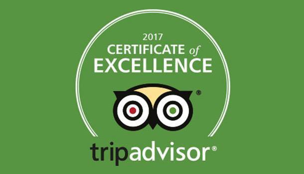 A TripAdvisor Certificate Of Excellence for our parks!