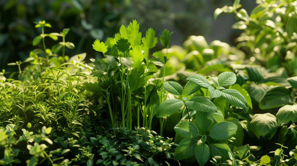 Green herb garden